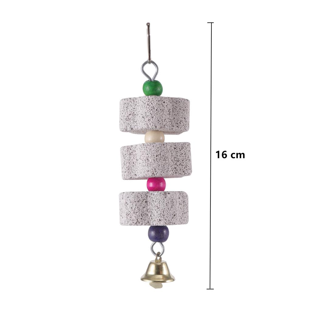 Stone Mineral Pet Supplies Bird Cage Toy Grinding Stone Flower Shape Hang Style Parakeet Toy For Parrot