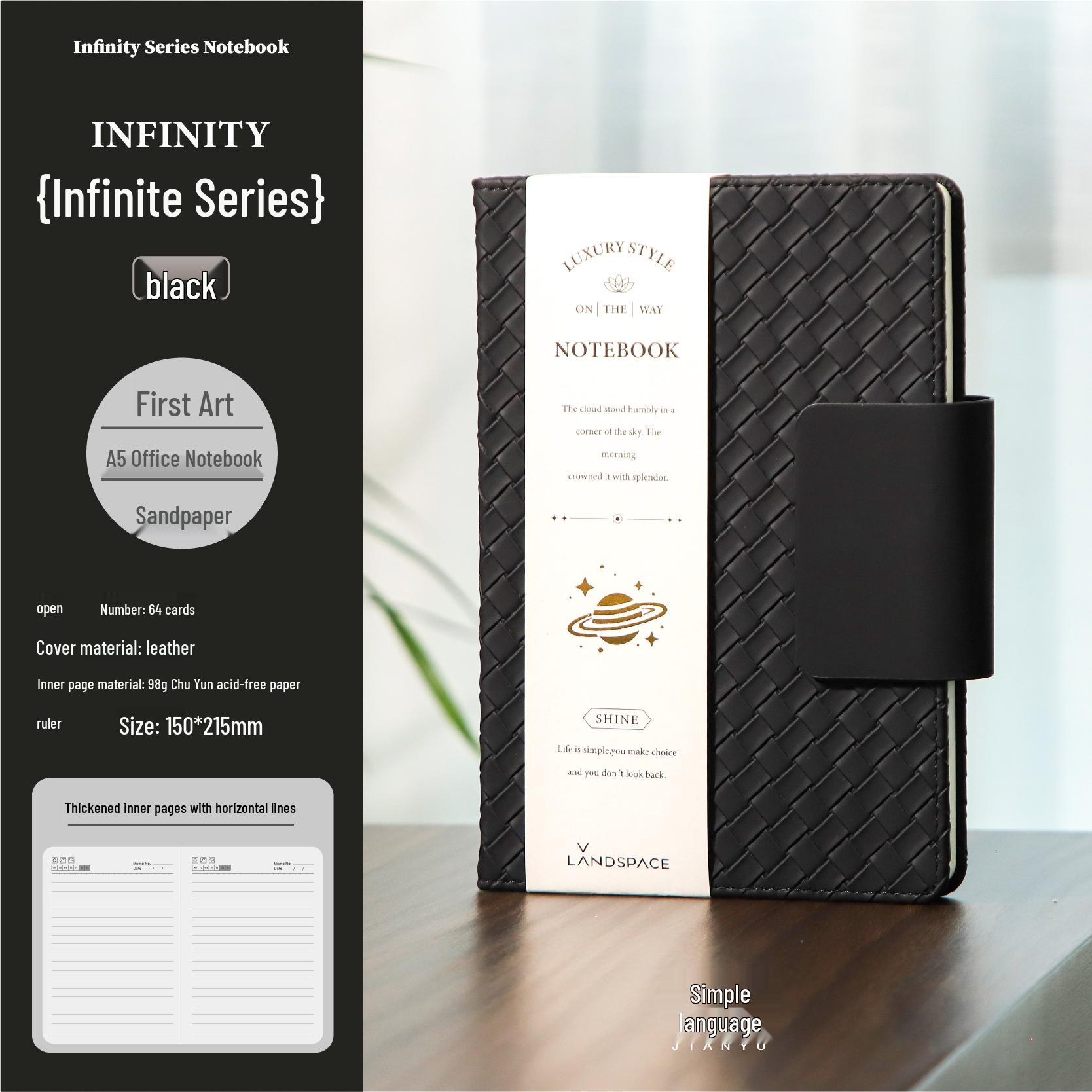 A5 Premium Waterproof Leather Notebook for Business & Meetings