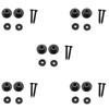 Klassisch-10 Stück Pilzkopf Gitarrengurtknöpfe Gurt für Elektrische Akustische Gitarre Bass Teile,Schwarz