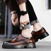Leather Shoes Autumn New Black Casual Leather Shoes British Style Soft Sole Business Inner Height Increase Wedding Groom Shoes