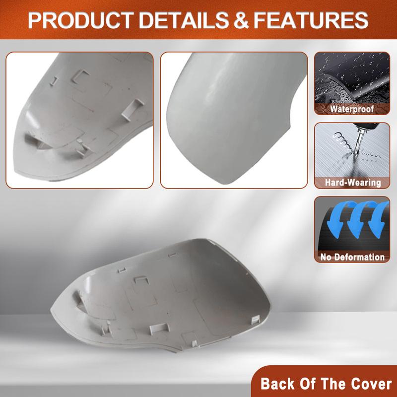 Car Side Mirror Cap Rearview Mirror Cover for Kia Picanto 2011 2012 2013 2014 2015 2016 2017 Left Right Unpainted White