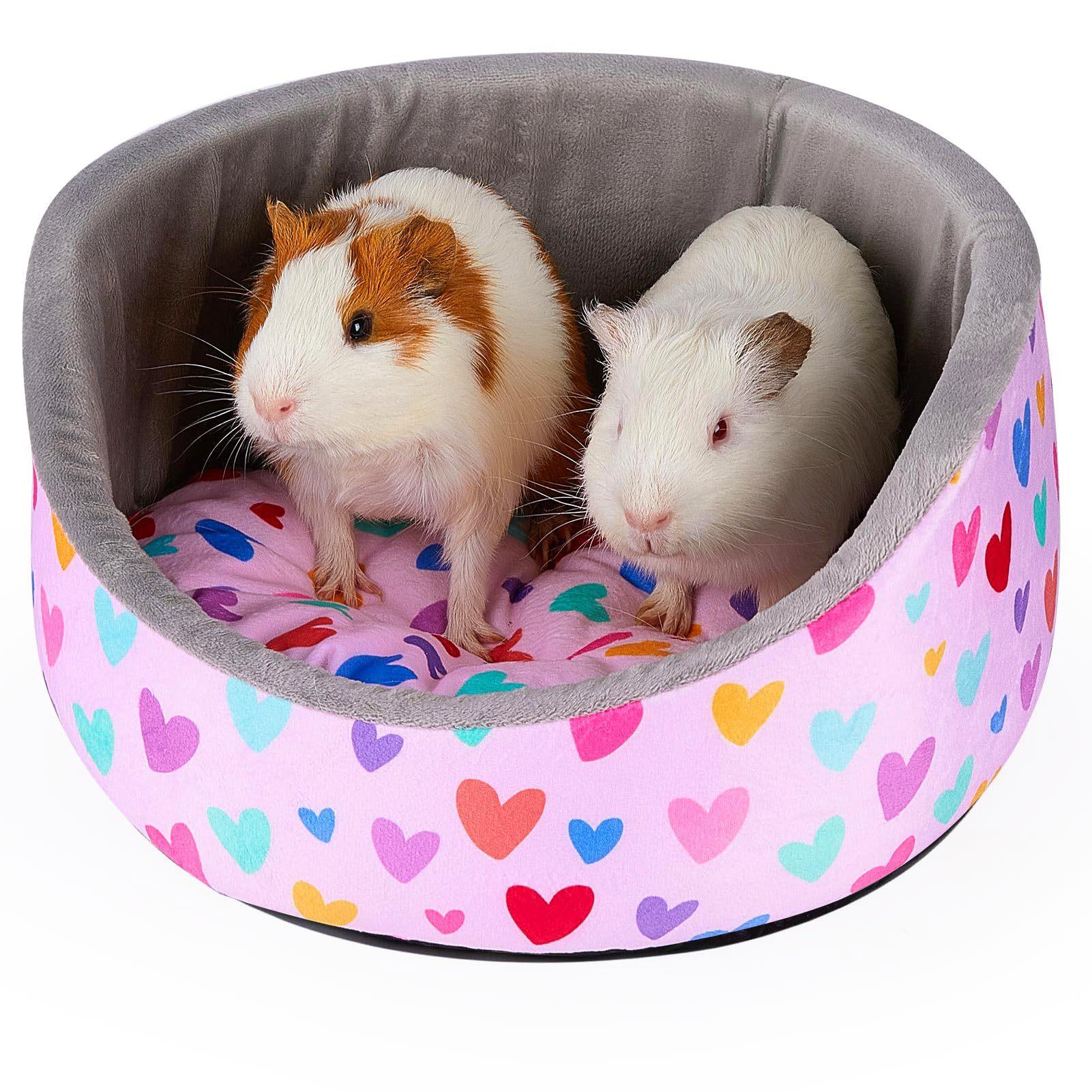 Guinea Pig Bed Soft Rabbit Beds with Thick Removable Machine Washable Guinea Pigs Accessories Cozy Guinea Pigs House for Rabbit
