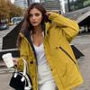 YJKDYK 2024 Winter Women's Outdoor Jacket Female Thicken Warm Hooded Cotton Jacket Women's Zipper Pocket Parkas Coats Tops