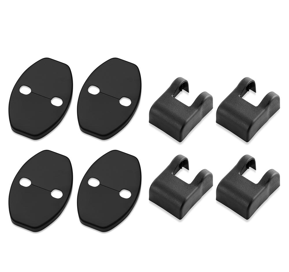 4st Bildörrlåsskyddskåpa+4st Dörrkontrollarmsskyddskåpa för VW Volkswagen Polo Tiguan Passat B5 B6 B7 CC TSI