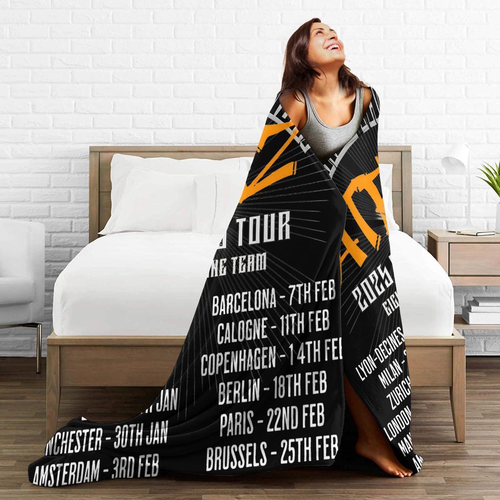 ATEEZ Towards the Light Tour Throw Blanket for Couch Soft Fuzzy Plush Blanket Multiple Sizes Bedspreads for All Seasons