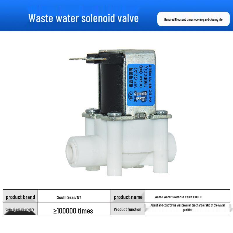 Univerzální 2/3cestný solenoidový ventil pro přívod vody a splachovací ventil odpadní vody pro čističky