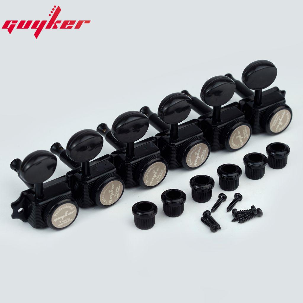 Guyker Vintage Black Lock String Tuners Electric Guitar Machine Heads Tuners For St Tl Guitar Tuning Pegs