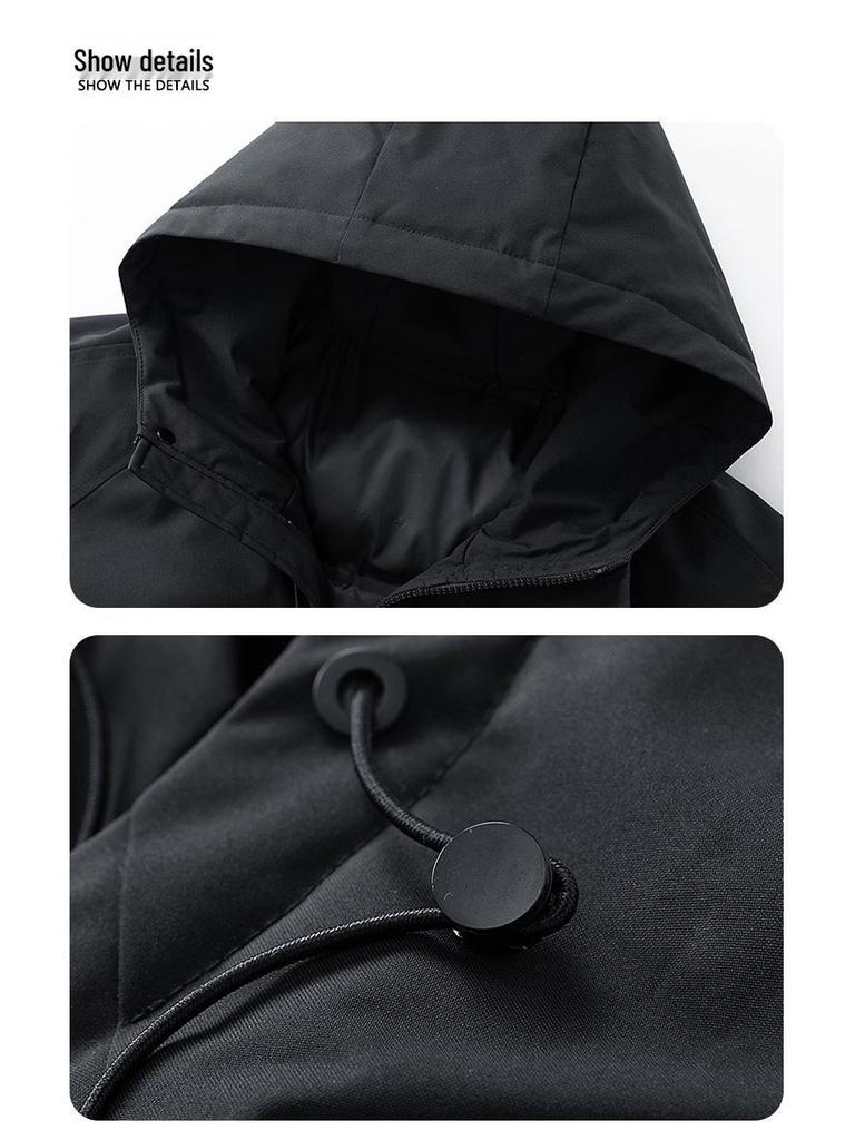 2025 Men's Plus Size Winter Windproof Cotton Jacket - Outdoor and Workwear