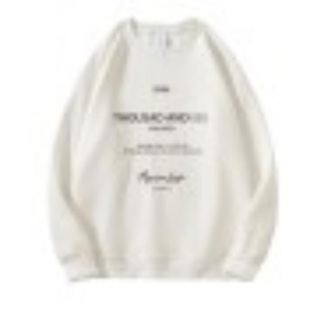 A Large-sized Loose and Trendy Hoodie for Women with A Round Neck, A Retro College Style and A Laid-back Top for Spring and Autumn