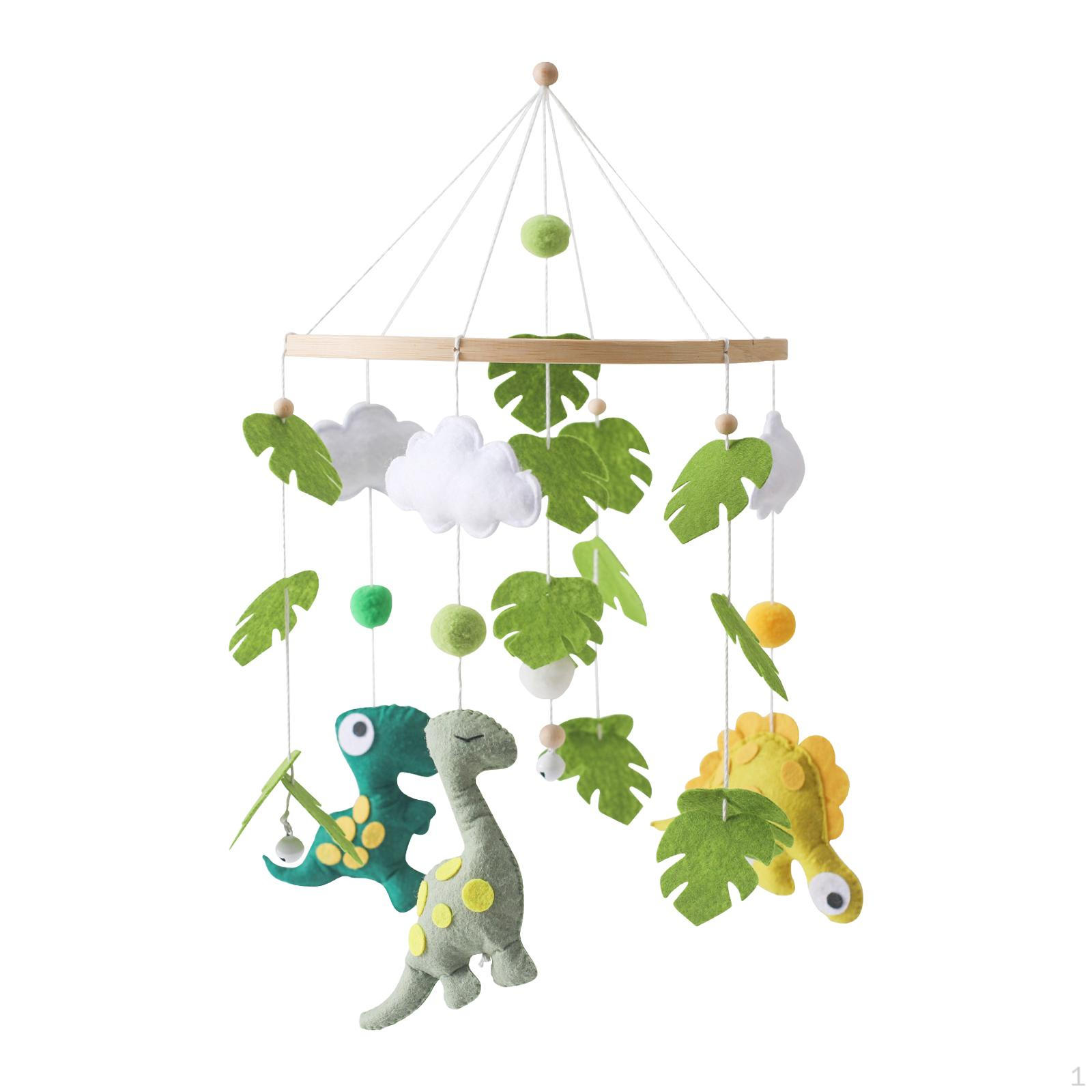 

Детская кроватка мобильная кроватка колокольчик игрушка Монтессори подвесные игрушки погремушки для новорожденных фетровые украшения для 6-12 месяцев зелёный