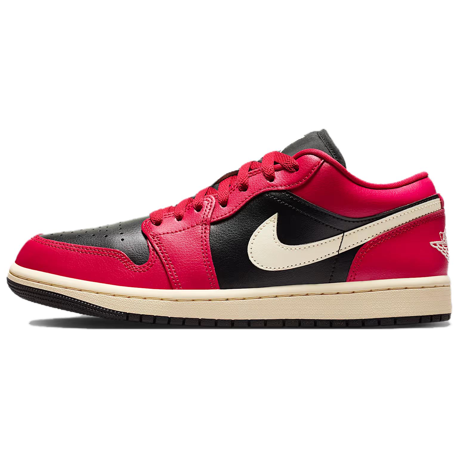 

Женские кроссовки Air Jordan 1 Low Mystic Hibiscus Black Красные Кокосовое молоко DC0774-605 36