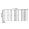 VidaXL Tête de lit murale Gris 204x3x90 cm Bois massif de pin 824880