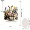 Easter Bunny Statue Cute Rabbit Statue Acrylic - 2D Flat Acrylic Desktop Ornament, Wall Decor Art, Four Seasons Decoration, Novelty Home Decor