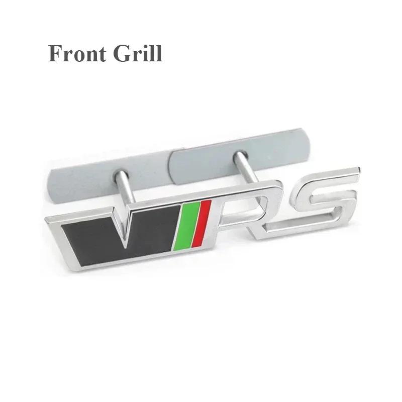 AAABV1 3D Metal Logo VRS Badge Car Trunk Front Grill Emblem For Skoda Fabia 1 MK1 Octavia 2 3 4 A7 A5 Superb RS VRS Sticker Accessories