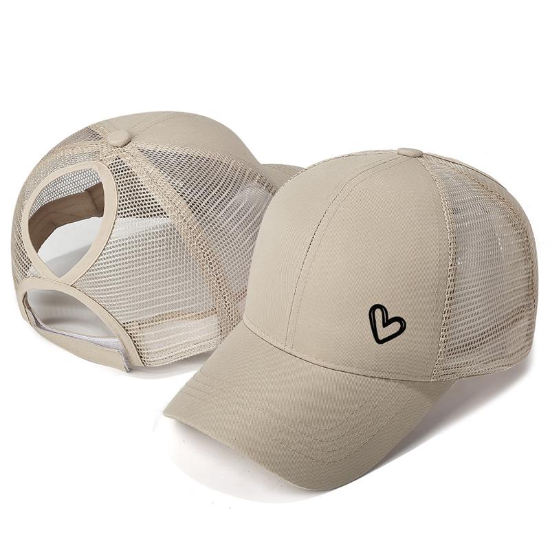 Hard Top Love Ponytail Baseball Cap Outdoor Net Cap Sun Hat хаки