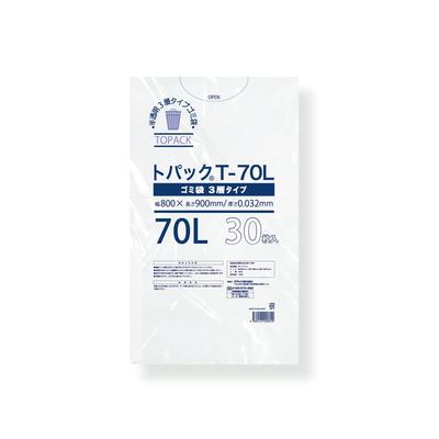 Ozax Topac atkritumu maiss 30 caurspīdīgs kastītē no 10 materiāla, kas ir izturīgs pret vilkšanu un caurduršanu T-70L, gab., (pārdeva grāmatas), 3 slāņu
