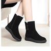 New Anti-slip Women's Ankle Boots with Fleece and Thickened Flat Cotton Shoes Devotion