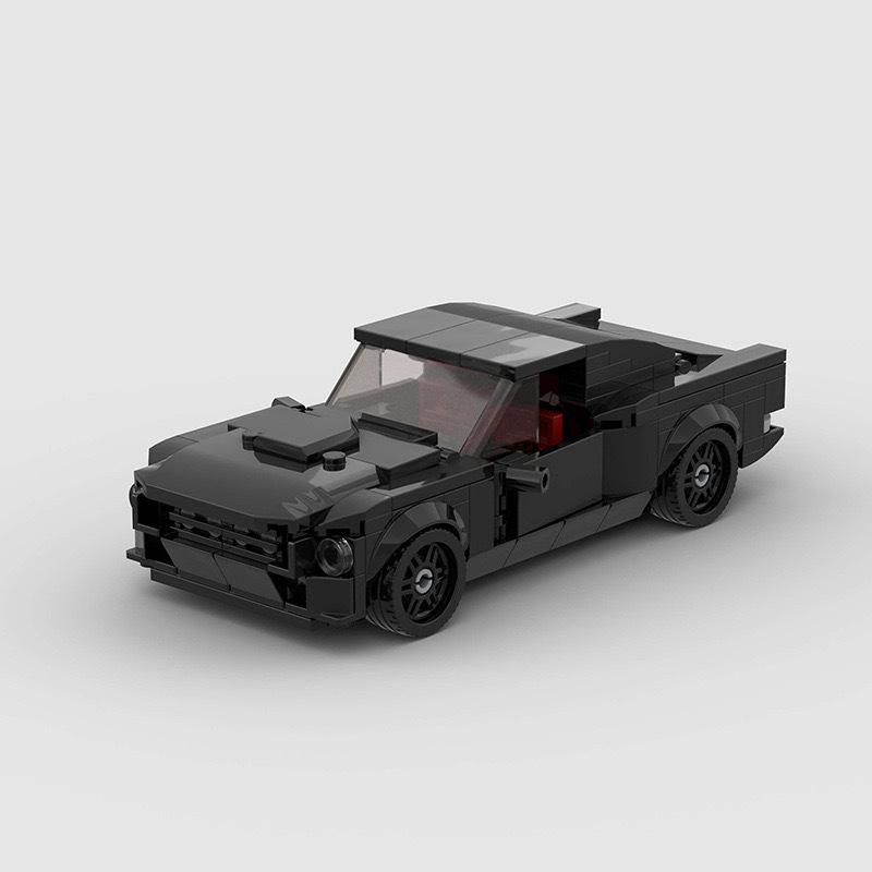 -48751 Ford Murderstang Building Block Compatible Speed Series 8 Grid Car Assembly Toy
