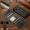 LC.IMEEKE L5 For iPhone 13 Magnetic Phone Case Leather Back Cover with Detachable Card Holder