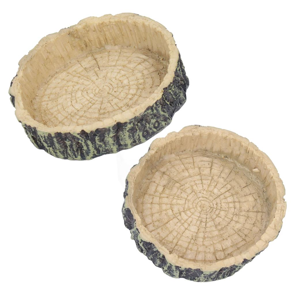 2Pcs Reptile Water Dish Lizard Food Bowl Feeding Tool for Small Pets Tortoise Gecko Spider