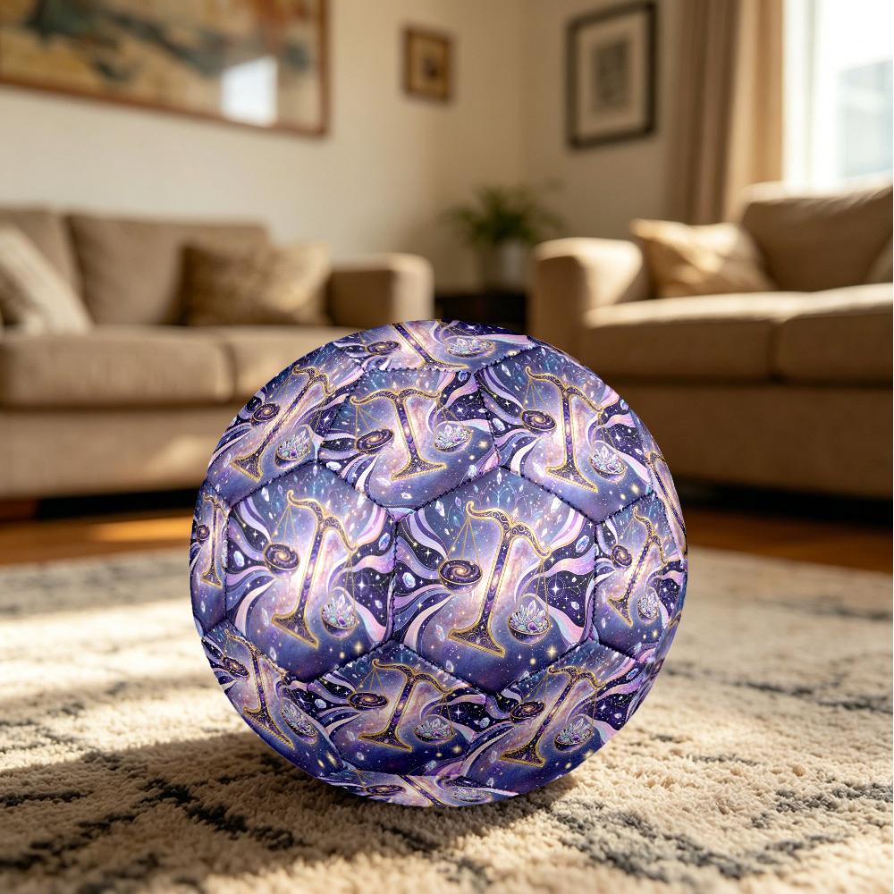 1pc Cosmic Balance Theme Soccer Ball Football, Size 5, Lightweight PVC, Durable Outdoor Training Soccer Ball, Gift M61488