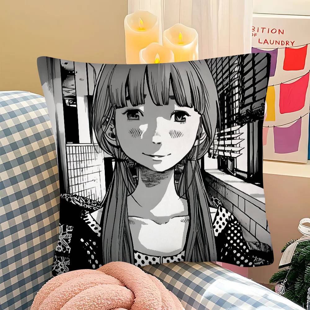 pc GGoodnight Anime PPunpun Pillow Case Fashion Square Pillowcase Bedroom Sofa Room Ins Decoration Leisure