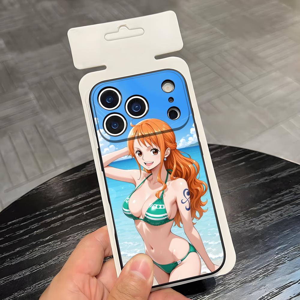 

N-Nami Anime Phone Case For IPhone 17 Air 16 E Pro Max 15 14 13 Mini 12 Pro 11 Max Plus Black Soft Shell iPhone 16