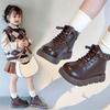 2025 New Boys and Girls Martin Boots Autumn and Winter Children's Short Boots Baby Non-slip Leather Boots British Style Single Boots Cotton Shoes