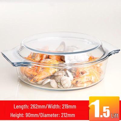 ZISIZ Transparenter Glas-Mikrowellen-Lebensmittelbehälter