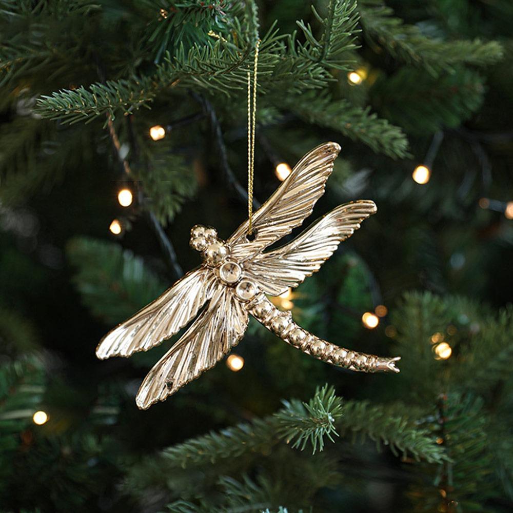 Plastic Xmas Ornament Ball Gold Christmas Tree Ornament Creative Xmas Baubles  Scene Making