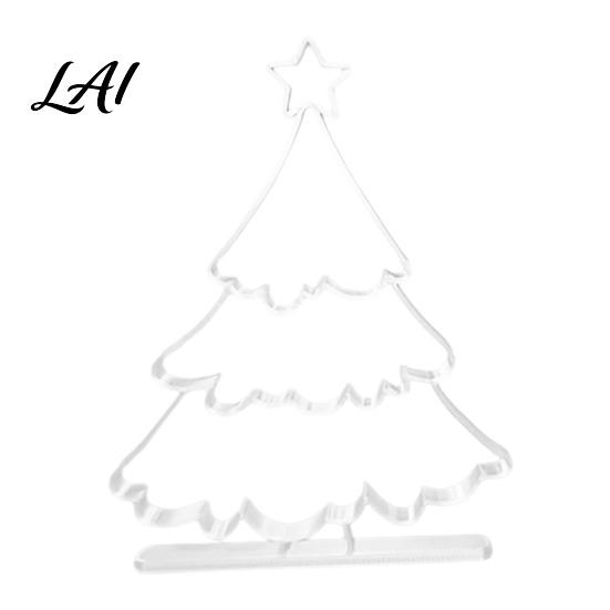 Elegant Showcase Display Items 3D Printed Hollow Christmas Tree Ornament Modern Minimalist Festive Home Holiday Accents Sculpture Decorative