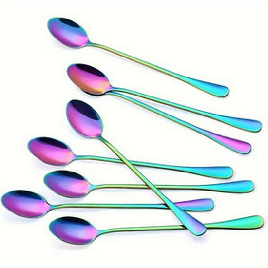 Stainless Steel 1010 Ice Scoop & Long Handle Spoon for Coffee, Dessert & Ice Cream