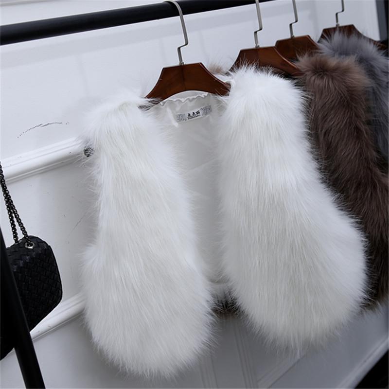 2 autumn and winter new imitation fur vest imitation fox hair short slim and thin fur vest vest vest