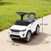 Ride-On Car for Children, Land Rover, Push Vehicle, Horn, Engine Sounds, Under-Seat Storage, White