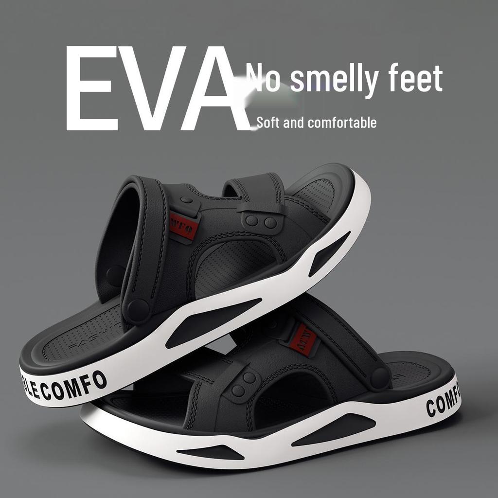 Lidani Men's 2025 Non-Slip EVA Driving Slippers: Large Size Outdoor Summer Sandals