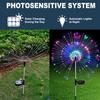 Outdoor Solar Lights Firework,60/90/120/180 LEDs Waterproof Solar Lights for Outside Garden Yard Pathway Fence