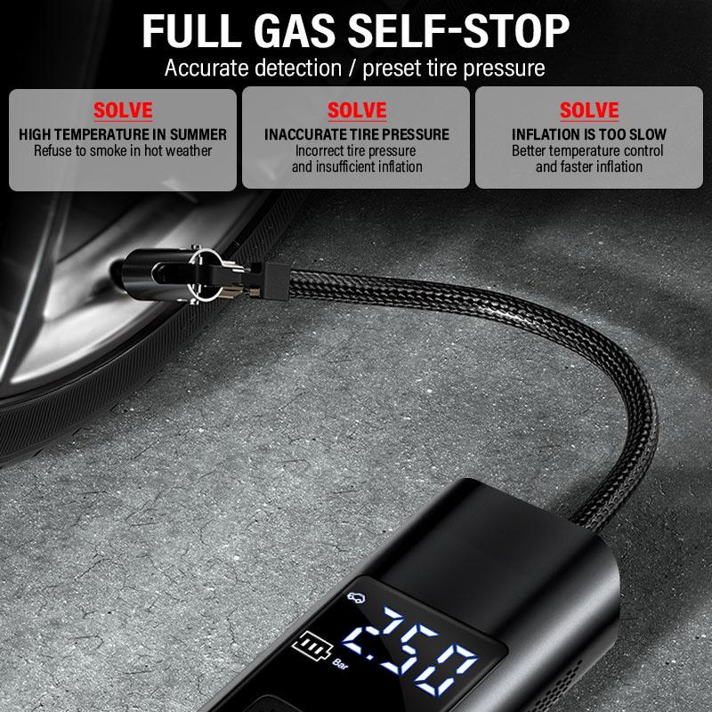 1Pcs Car Tire Inflator Smart Digital Inflatable Pump Emblem Accessories for Chevrolet Camaro Trax Blazer Cavalier Onix Aveo Silverado Malibu Captiva