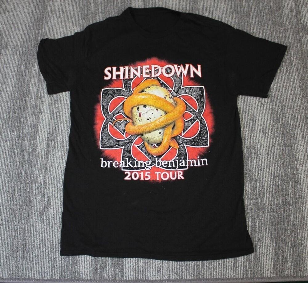 VTG Breaking Benjamin Shinedown Shirt Classic Unisex Black S5XL S