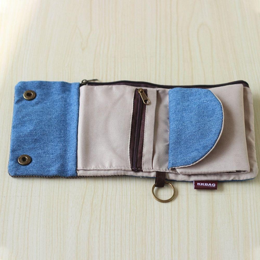 Print Maneki Neko Wallet Portable Zipper Short Wallet Multifunctional Canvas Coin Purse  Women