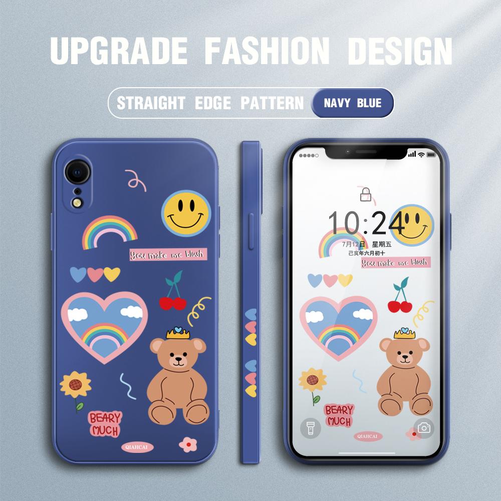 Husă de telefon colorată cu urs de desene animate pentru Redmi Xiaomi POCO Note 10 Pro 9 9A 9T 10C 8 7 11 Lite 5G X3 M3 Square Edge Full Camera Protect Moale TPU Husă