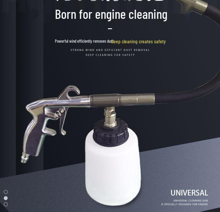 Hurricane Pneumatic High-Pressure Interior Cleaning Gun with Brush and Foam Sprayer for Car Wash