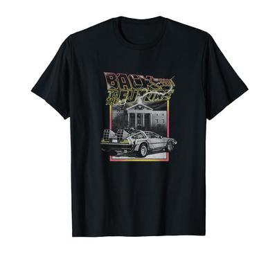 Back To the Future DeLorean Antique Poster T-Shirt