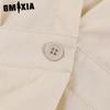 GMXIA Women Casual Loose Long Dress Turn-down Collar Long Sleeve