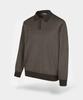 BIRBANTE Soft Washable Two-Tone Collared Knit - Brown