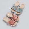 Fashion 2024 Summer Women Sandals Premium Orthopedic Open Toe Wedge Sandals Vintage Slip On Casual Slippers Outdoor Beach Women Slipper
