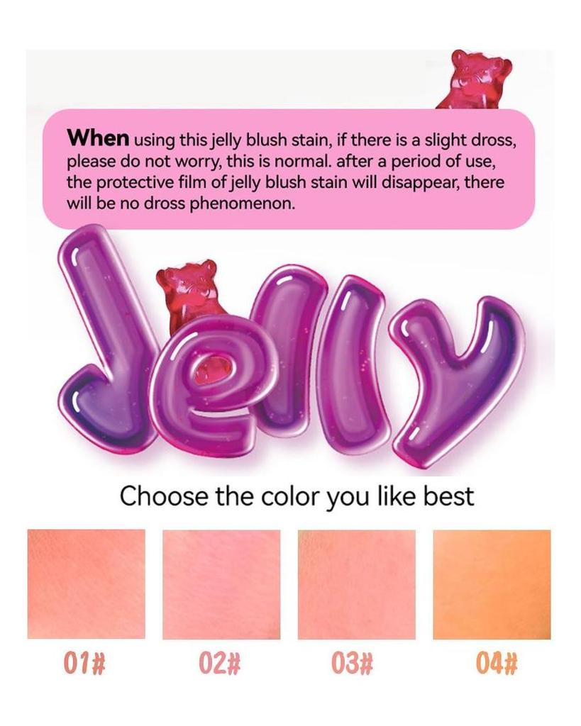 HERORANGE Make-up Jelly Color Milk Jelly Color Milk Jelly Blush Milk Lippen- und Wangen-Mehrzweck-Stick Jelly Blush Stick