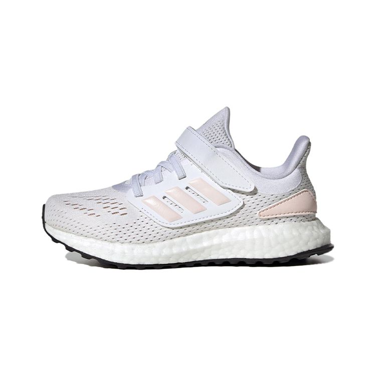 Adidas Pureboost 22 Durable Breathable Low-Top Kids Running Shoes Kids Running Shoes White Pink IF0222