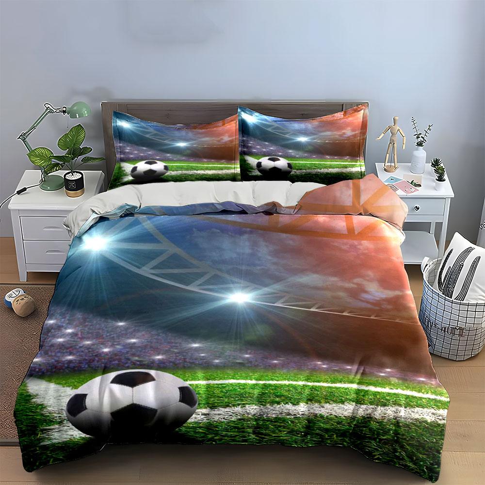Soccer Ball Set For Matches Multiple Sizes Kid'S And Adults' Bedroom Exquisite 3Pc Bedding Set, Gift