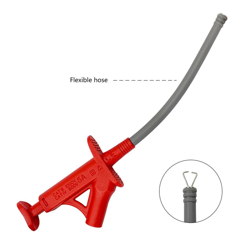 J.30042 Quick Test Hook Clip 4MM Banana Socket Professional Insulated High Voltage Flexible Grabber Probe Test Hook Clip