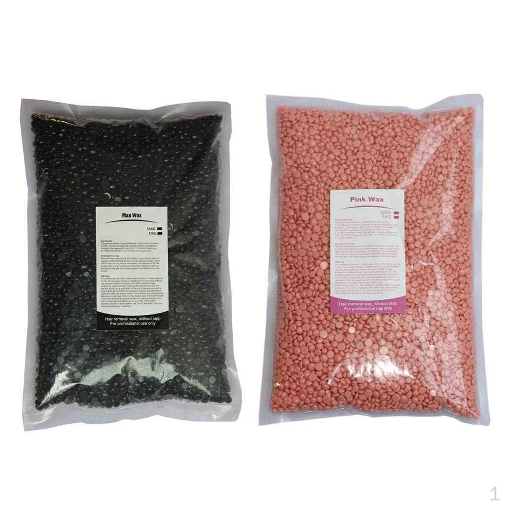2Bags Hard Waxing Bean Body Hair Removal Bikini Depilatory 1000g